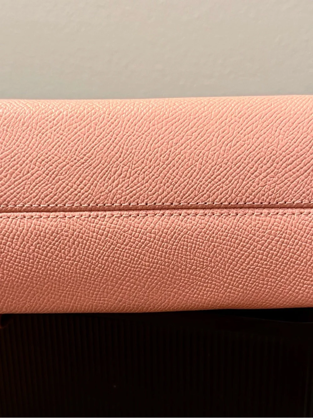 New Coach Julienne Cosmetic Case 17 Style# C3489 B4RZH Candy Pink cross grain